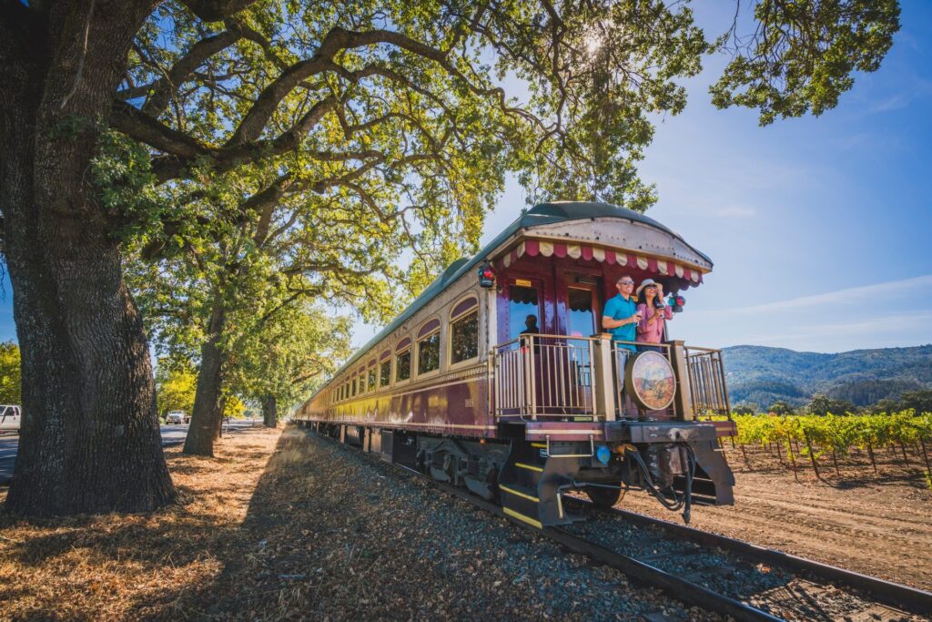 Napa Valley wine train CA Image By Bob McClenahan Visit Napa Valley