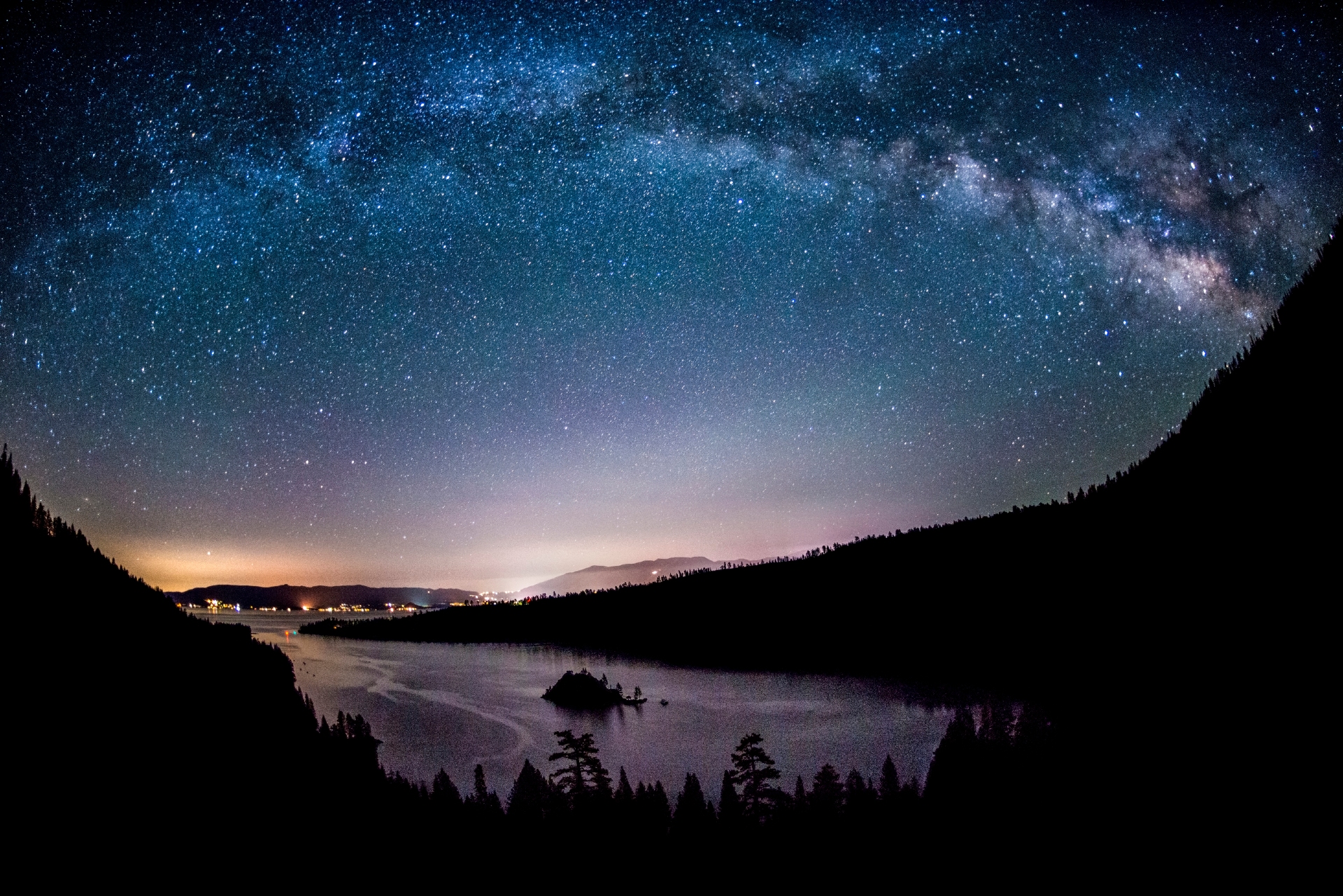 Night sky over Emerald Bay Credit Rachid Dahnoun and Lake Tahoe Visitors Authority