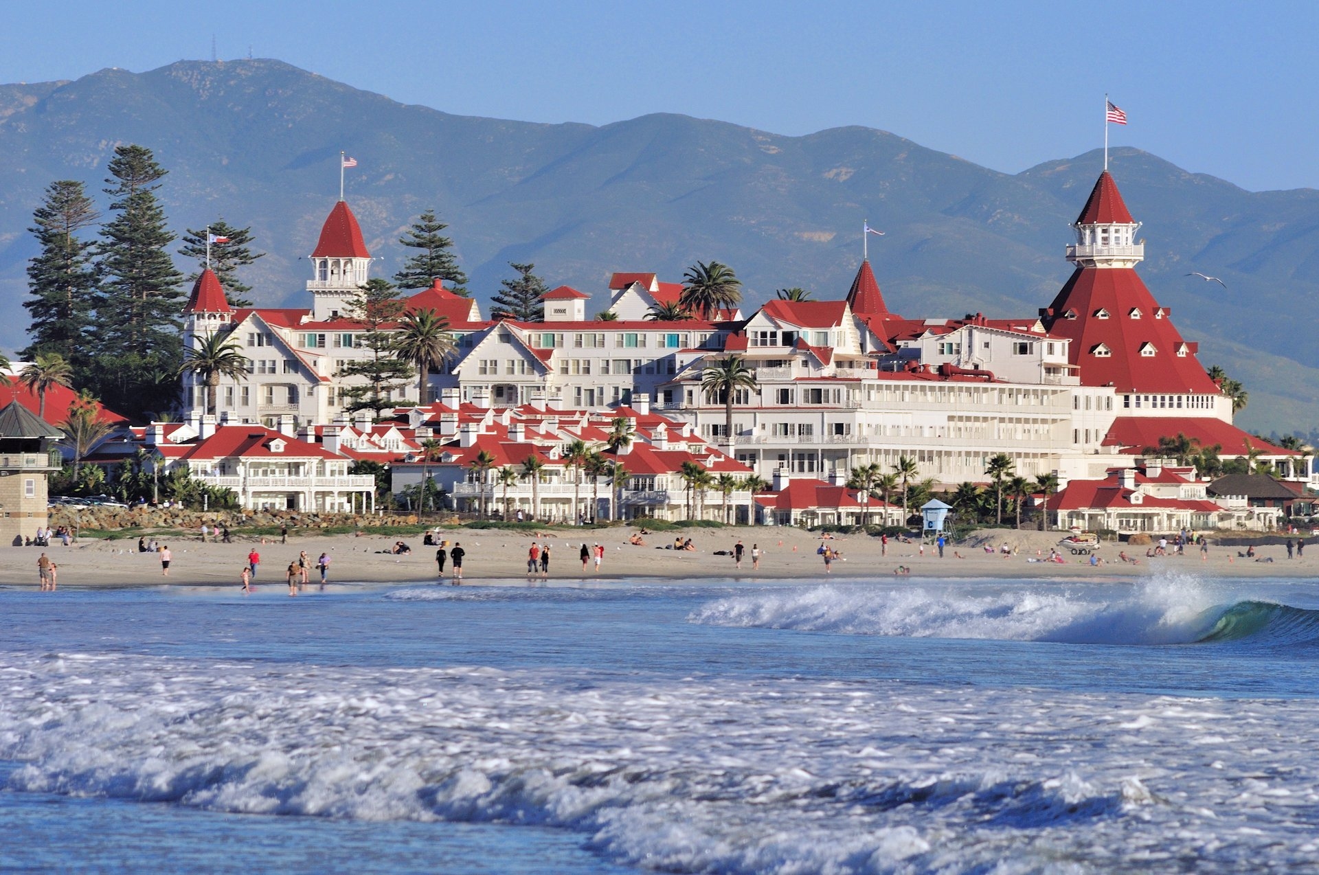 San Diego Coronado Hotel del Coronado full exterior beach Image By San Diego Tourism Authority