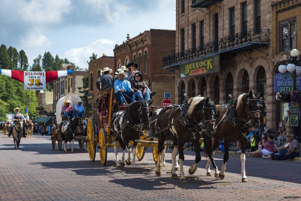 Wild West of Deadwood Days of 76 Annual Festival showing off the days in the past years heritage of the town