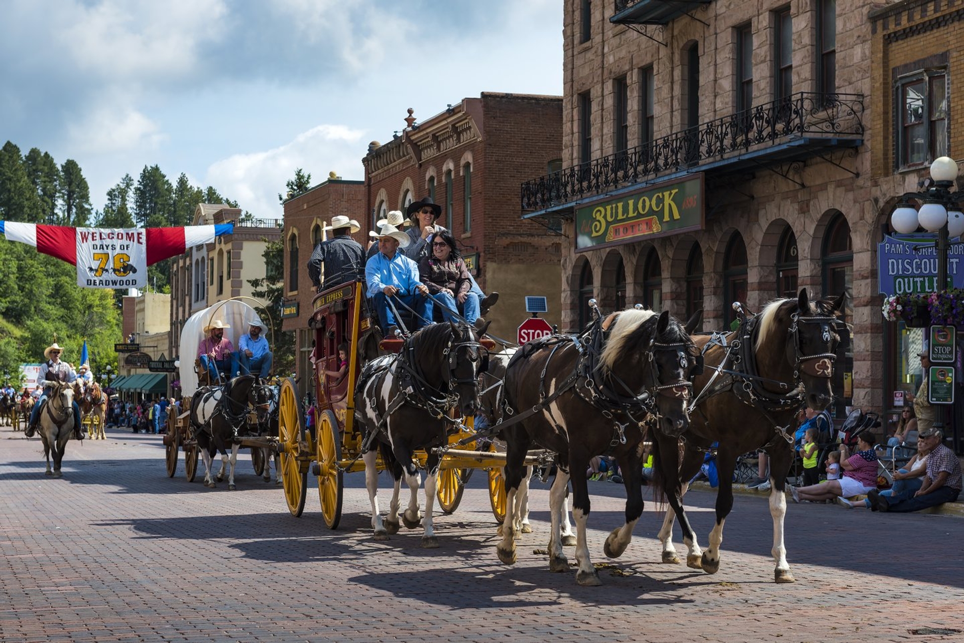 Wild West of Deadwood Days of 76 Annual Festival showing off the days in the past years heritage of the town