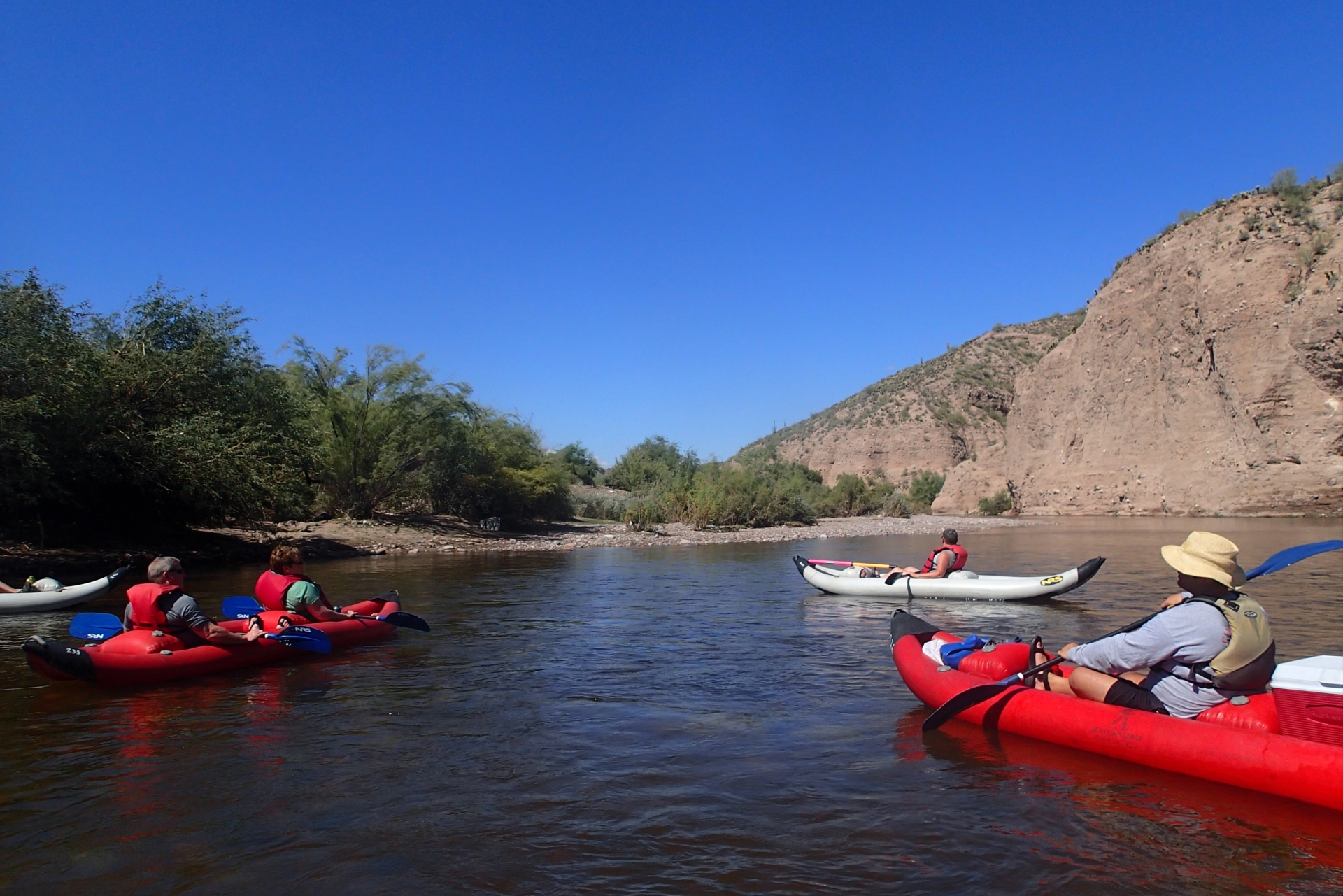 grand canyon adventure on the kayaks in the Colorado River