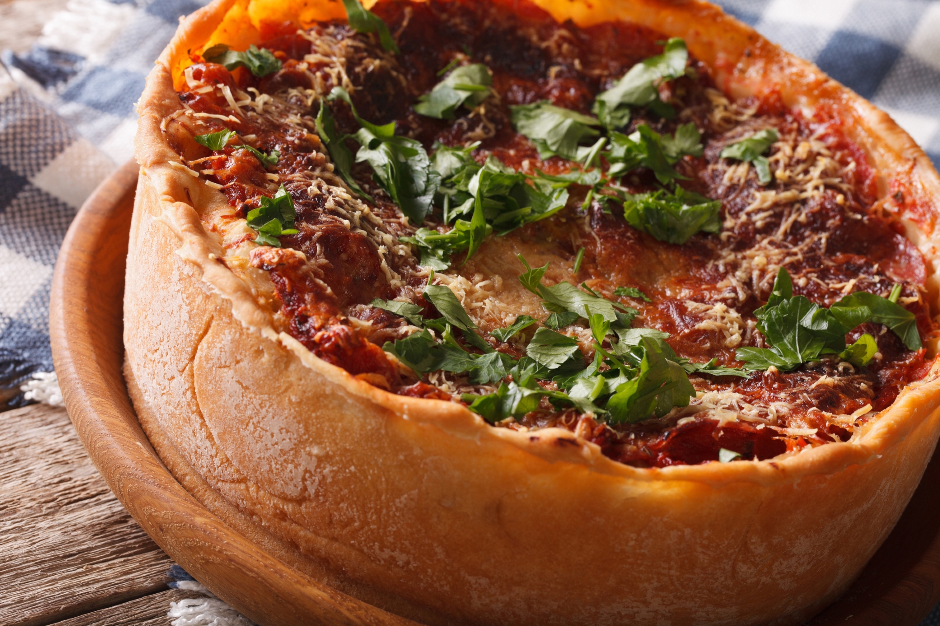 Deep Dish Pizza Chicago delicious pizza famous in Chicago