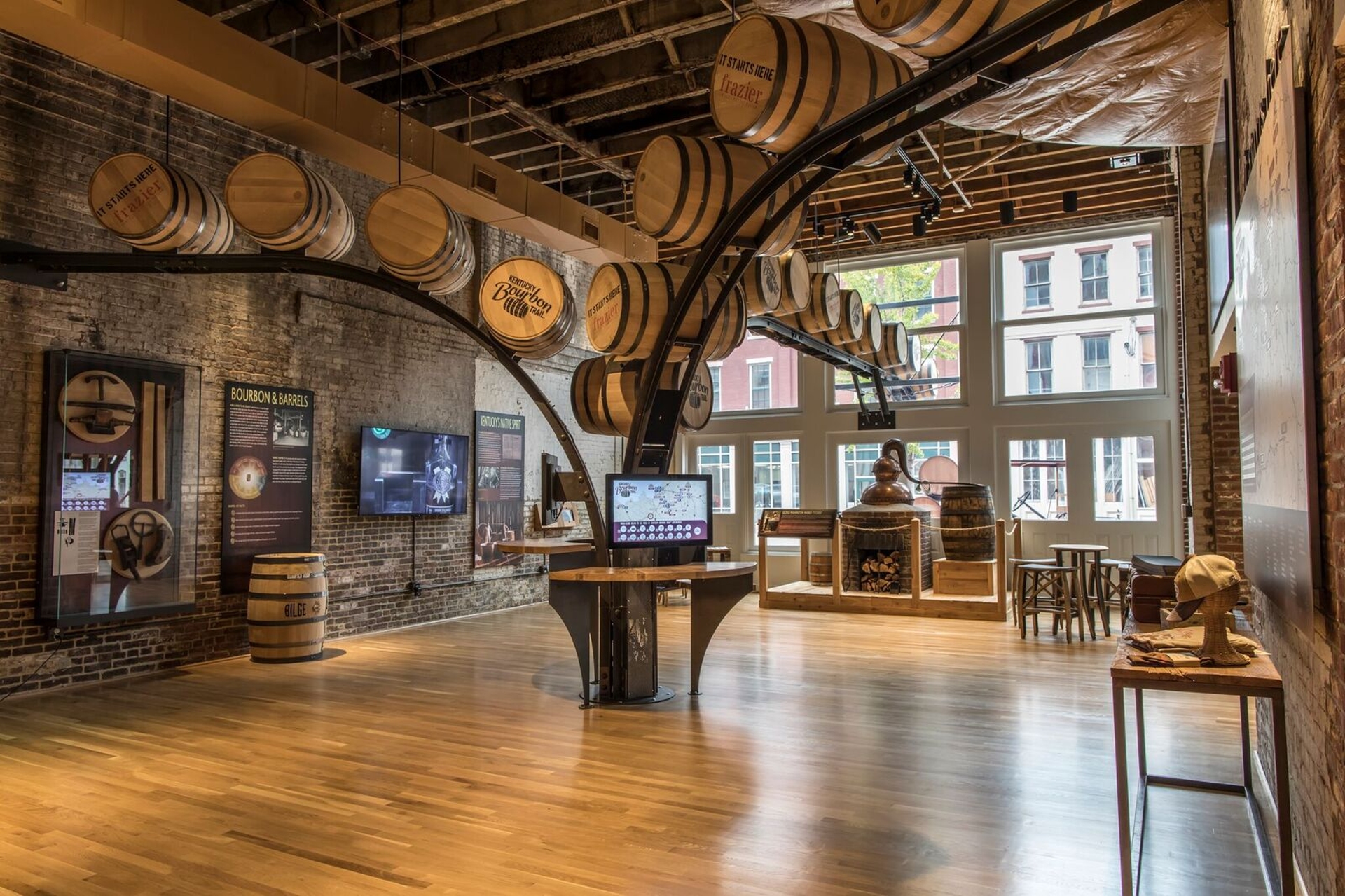 Frazier Welcome Centre Lobby, the beginning of planning your bourbon trail in Louisville Kentucky