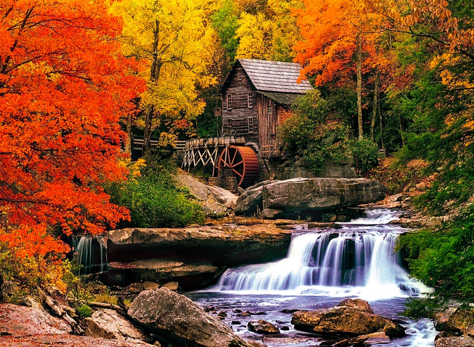 Grist Mill West Virginia Waterfall Image by David Frampton from