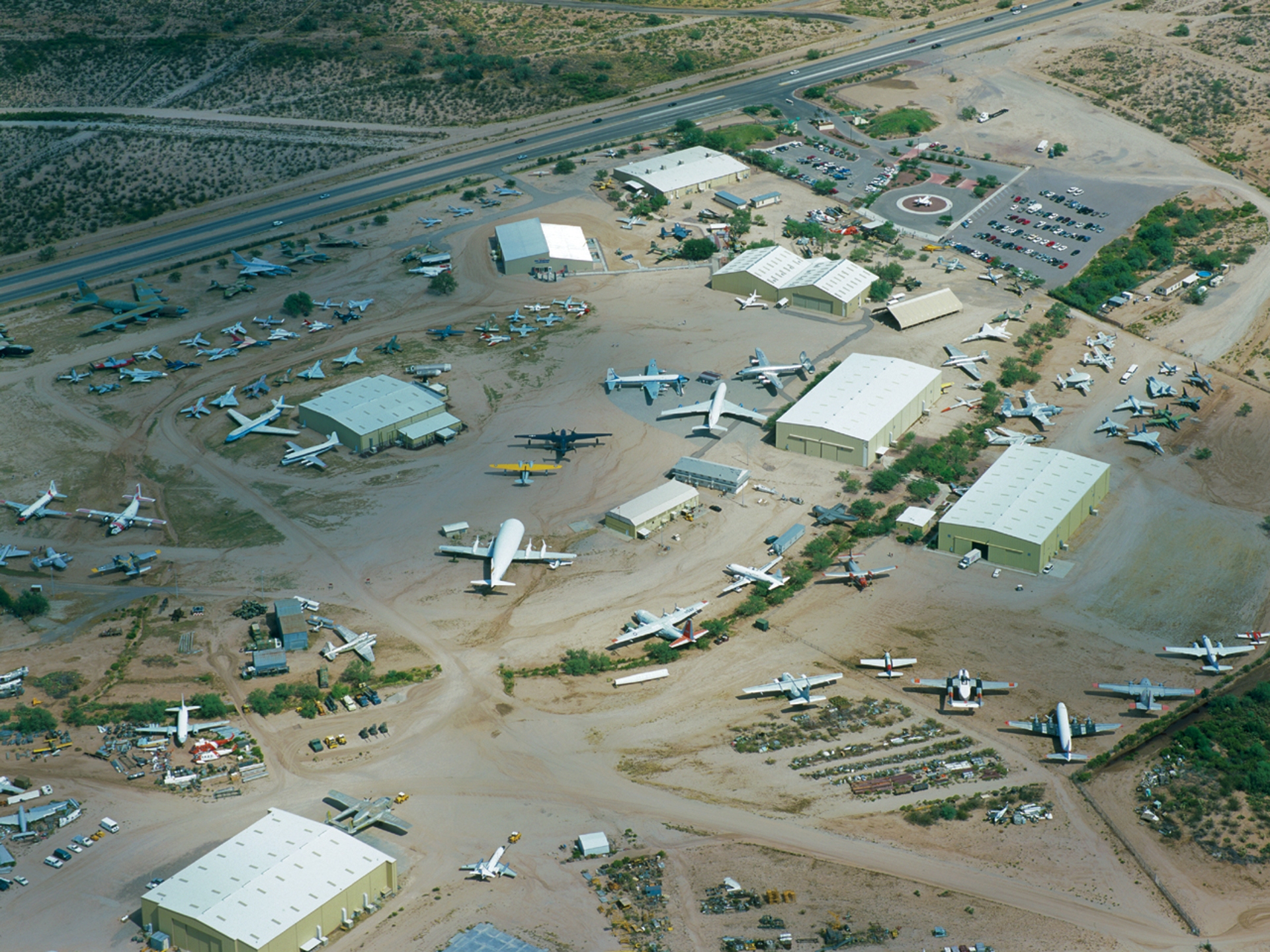 Aerial view of Pima Air & Space Museum