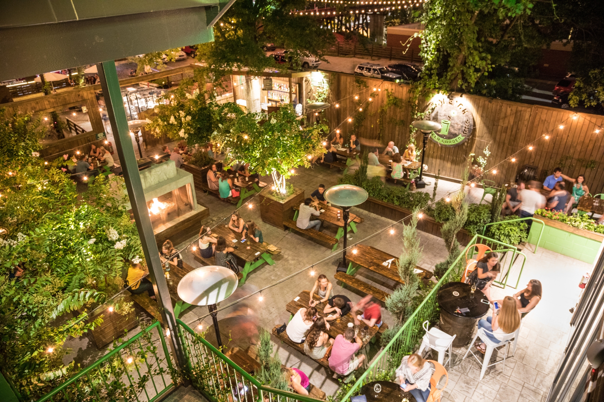 Raleigh Beer Garden from above in Raleigh Credit Visit North Carolina