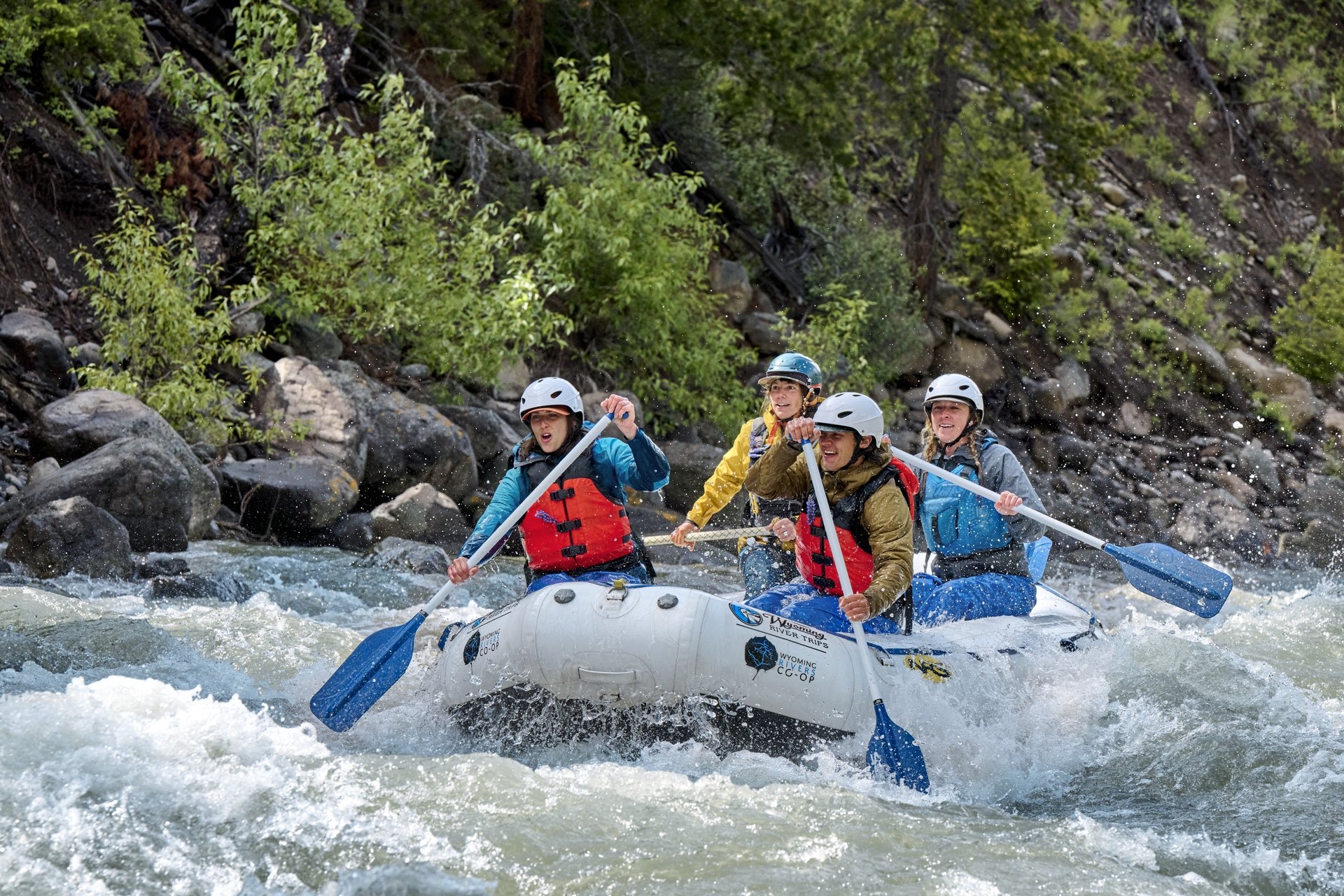 White water rafting CU North Fork Shoshone River Park Credit Wyoming Office of Tourism