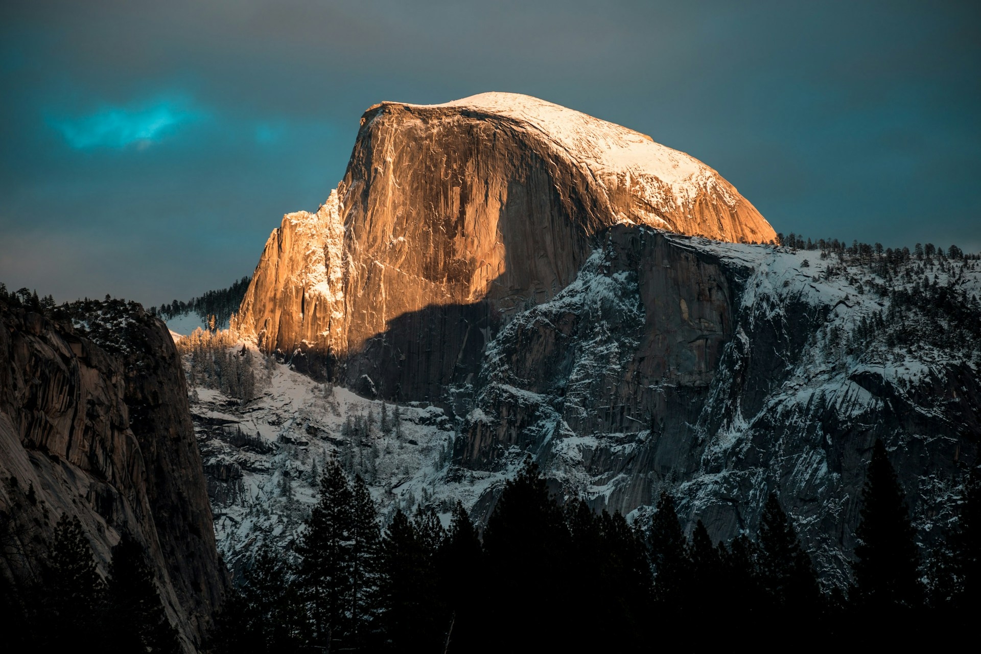 Yosemite Half Dome in Winter CA Image By austin schmid unsplash