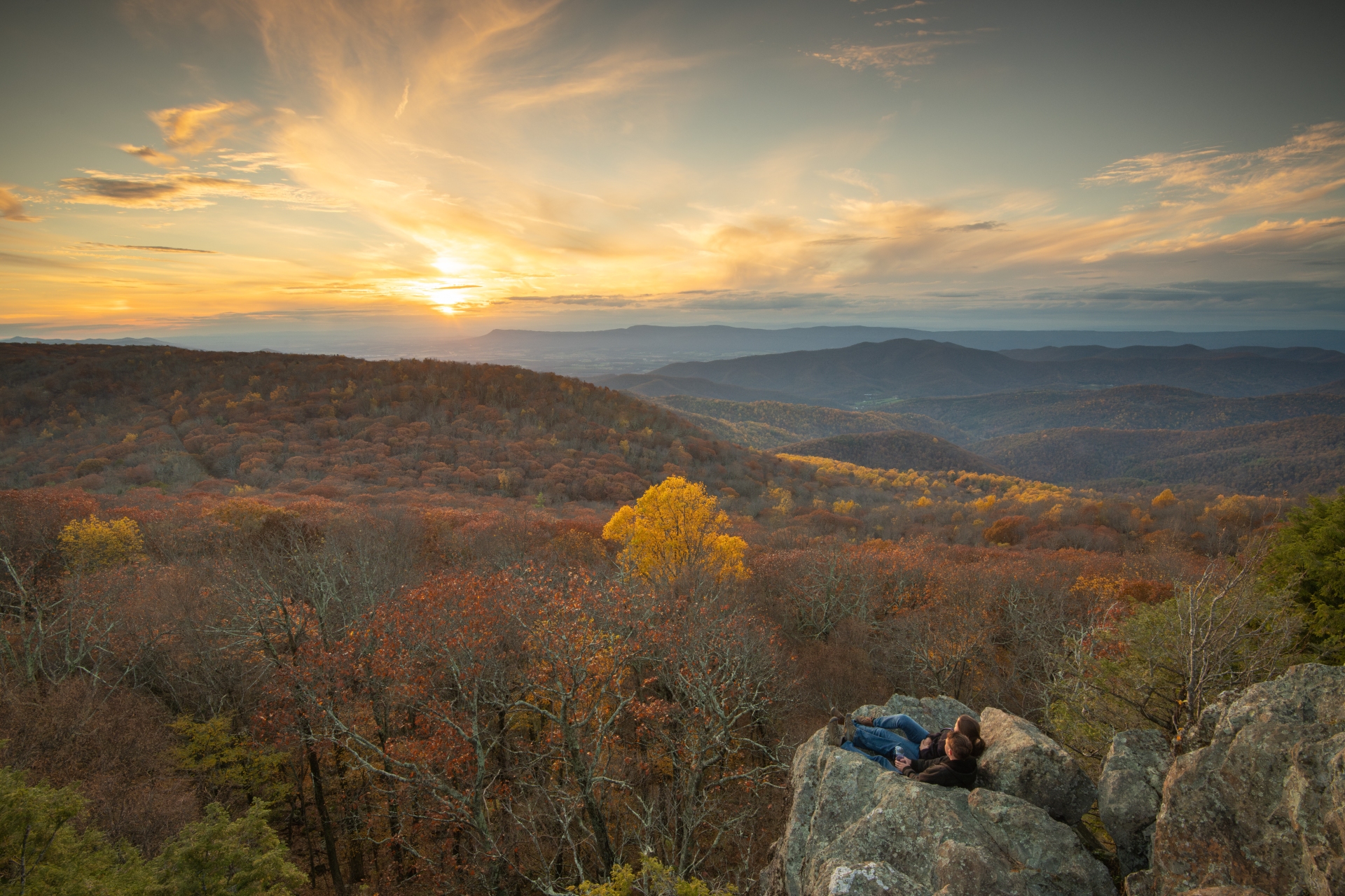 Shenandoah National Park at sunset