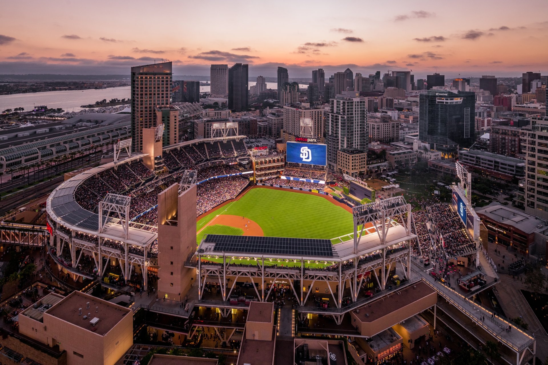 Dusk at Petco Park courtesy San Diego Padres Ca Image by San Diego Tourism Authority