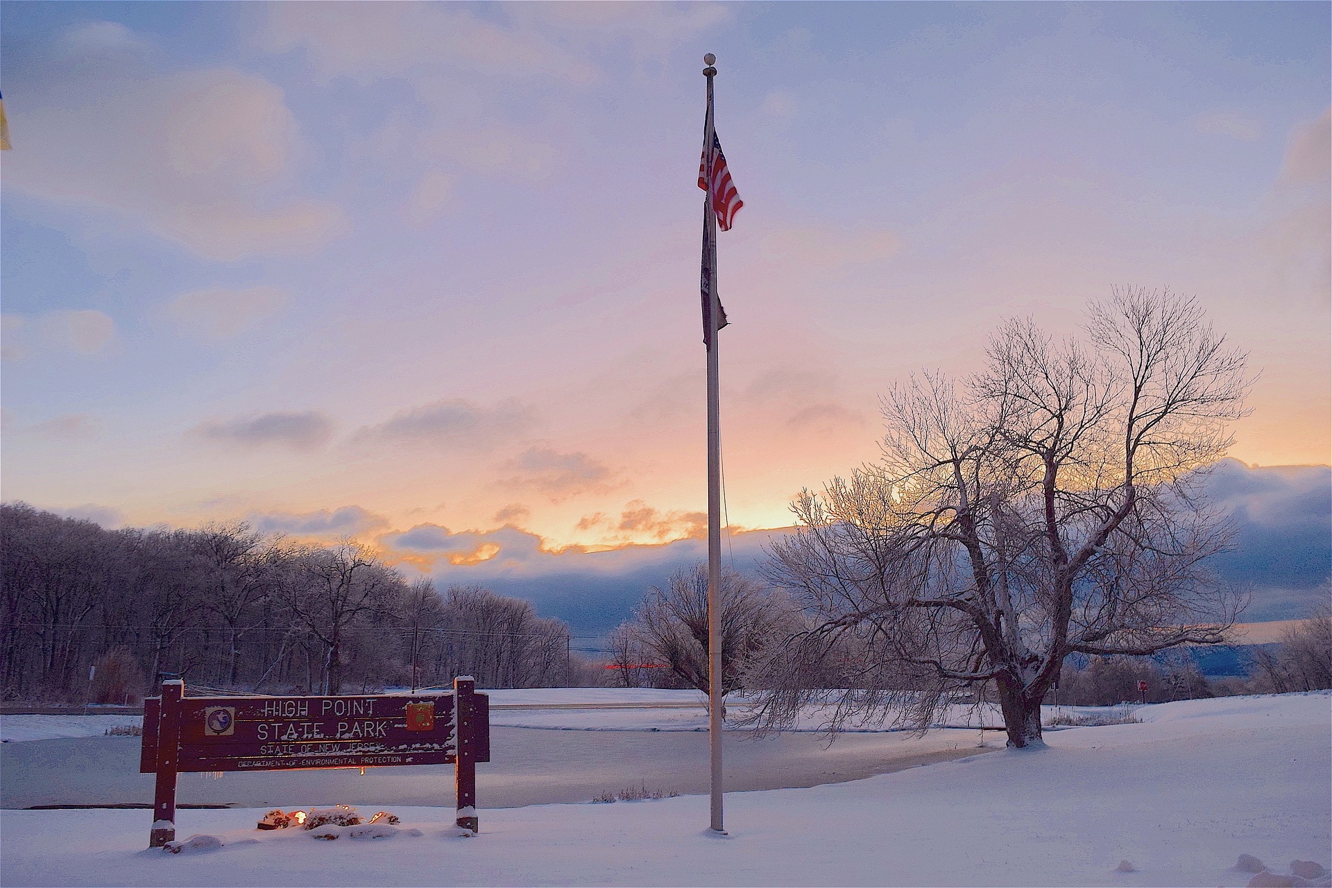 High Point State Park in winter New Jersey Image by Robert Jones from