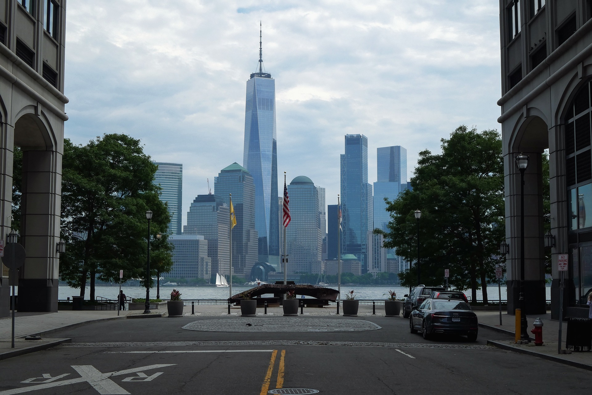 New Jersey view to NY memorial on NJ side Image by Tim Ball from