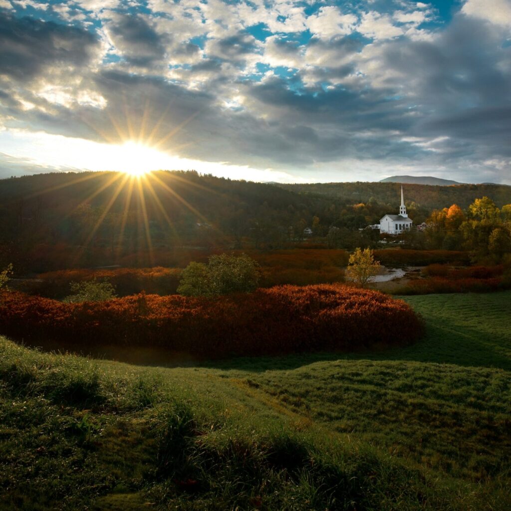 Stowe Community Church Main Street Stowe Image By dan mall unsplash scaled e1725453900616
