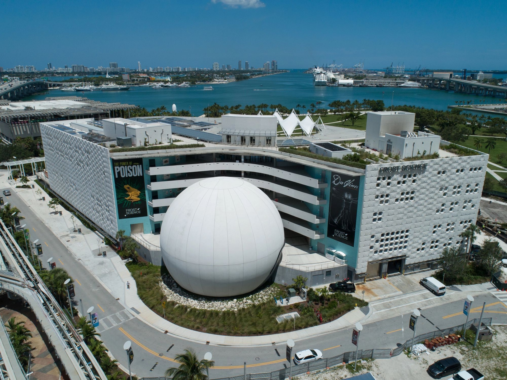 Downtown Miami Museum Park Patricia and Phillip Frost Museum Facade Planetarium Image By Greater Miami Convention Visitors Bureau