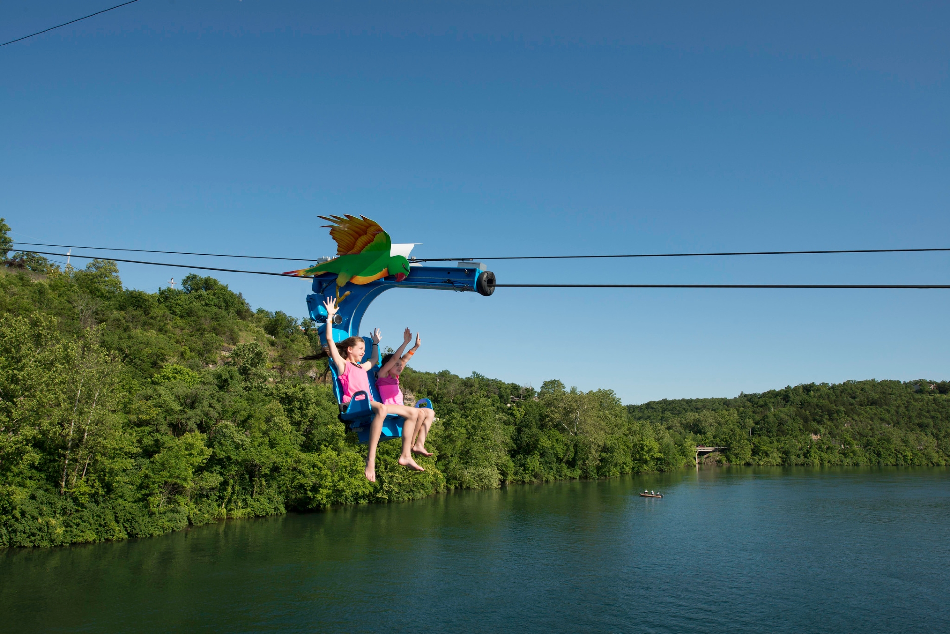 Parakeet Petes Waterfront Zipline Branson Missouri Image By Branson Convention Visitors Bureau