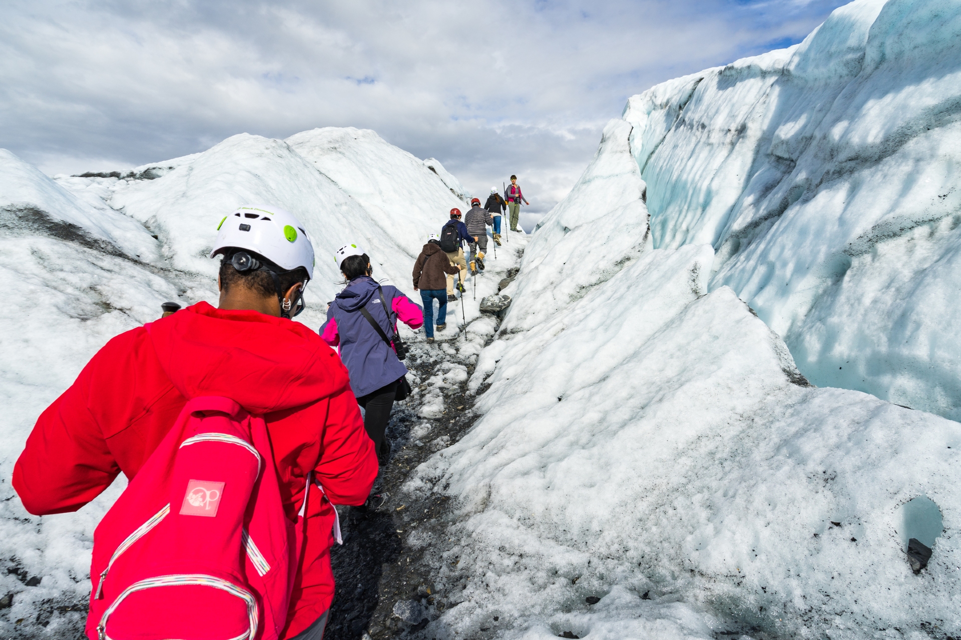 Glacier Tours Trekking across Matunuska Glacier Credit Juno Kim Visit Anchorage