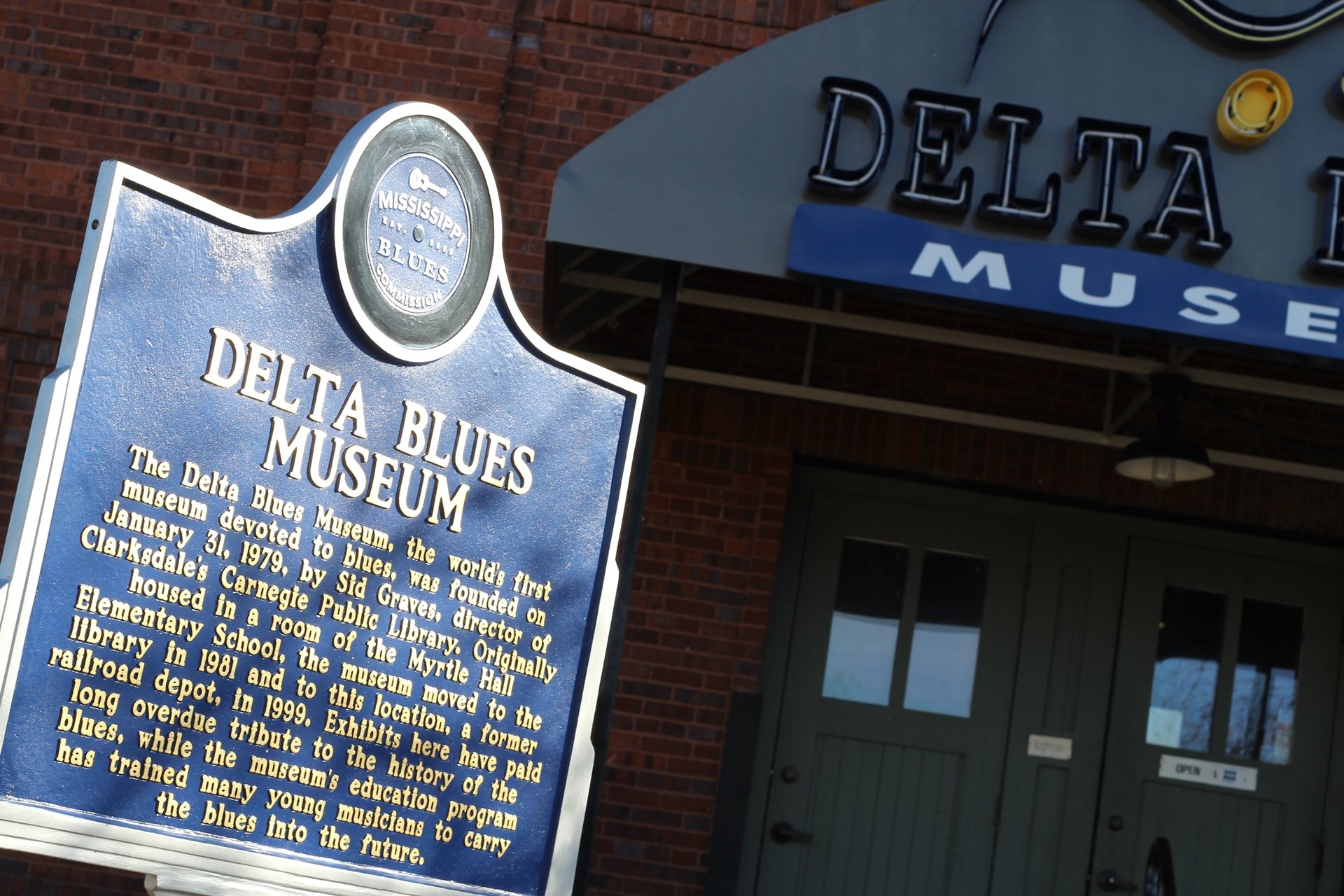 Mississippi Clarksdale Delta Blues Museum Marker large Image By Visit Mississippi Owned