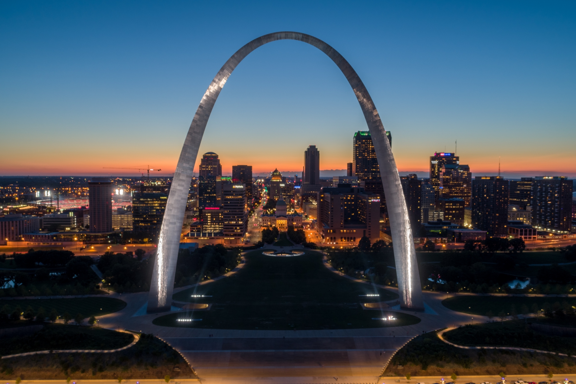 Sy Louis at night MI Image By Explore St Louis