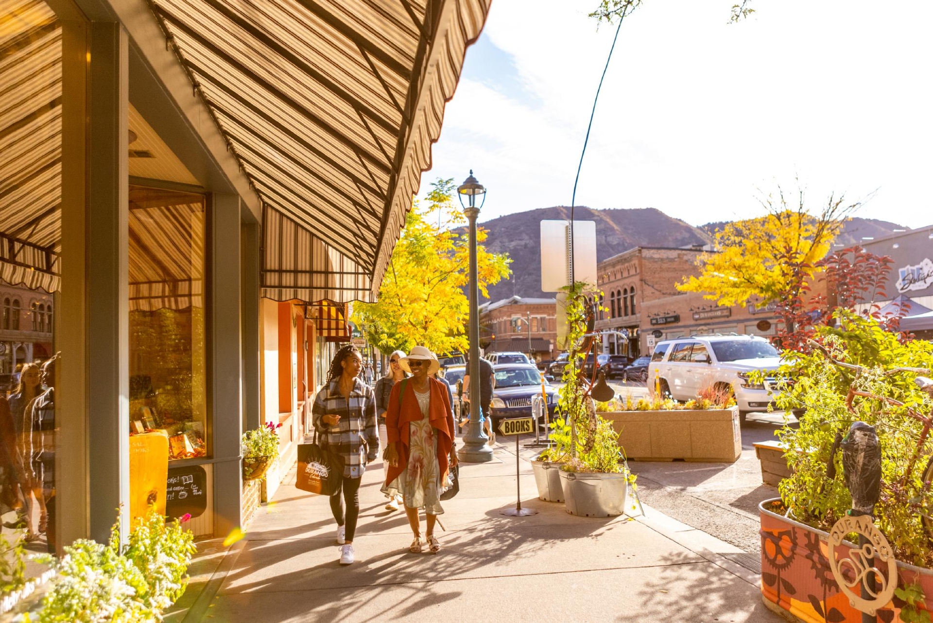 Window Shopping in Front of Marias Bookstore Credit CTO Visit Durango