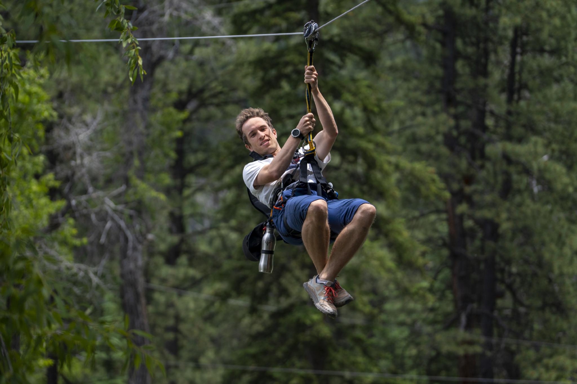 Ziplining at Soaring Treetop Adventures Credit Nick Kogos Visit Durango