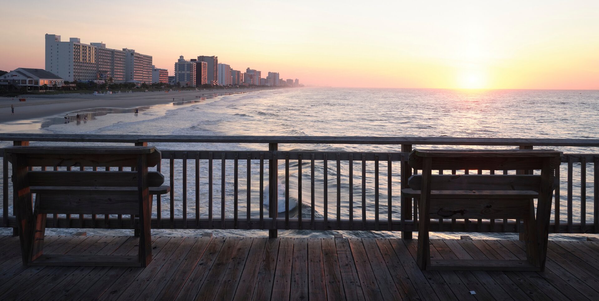 Fishing pier Think this is the Springmaid Pier Image By Visit Myrtle Beach SC e1751160376696