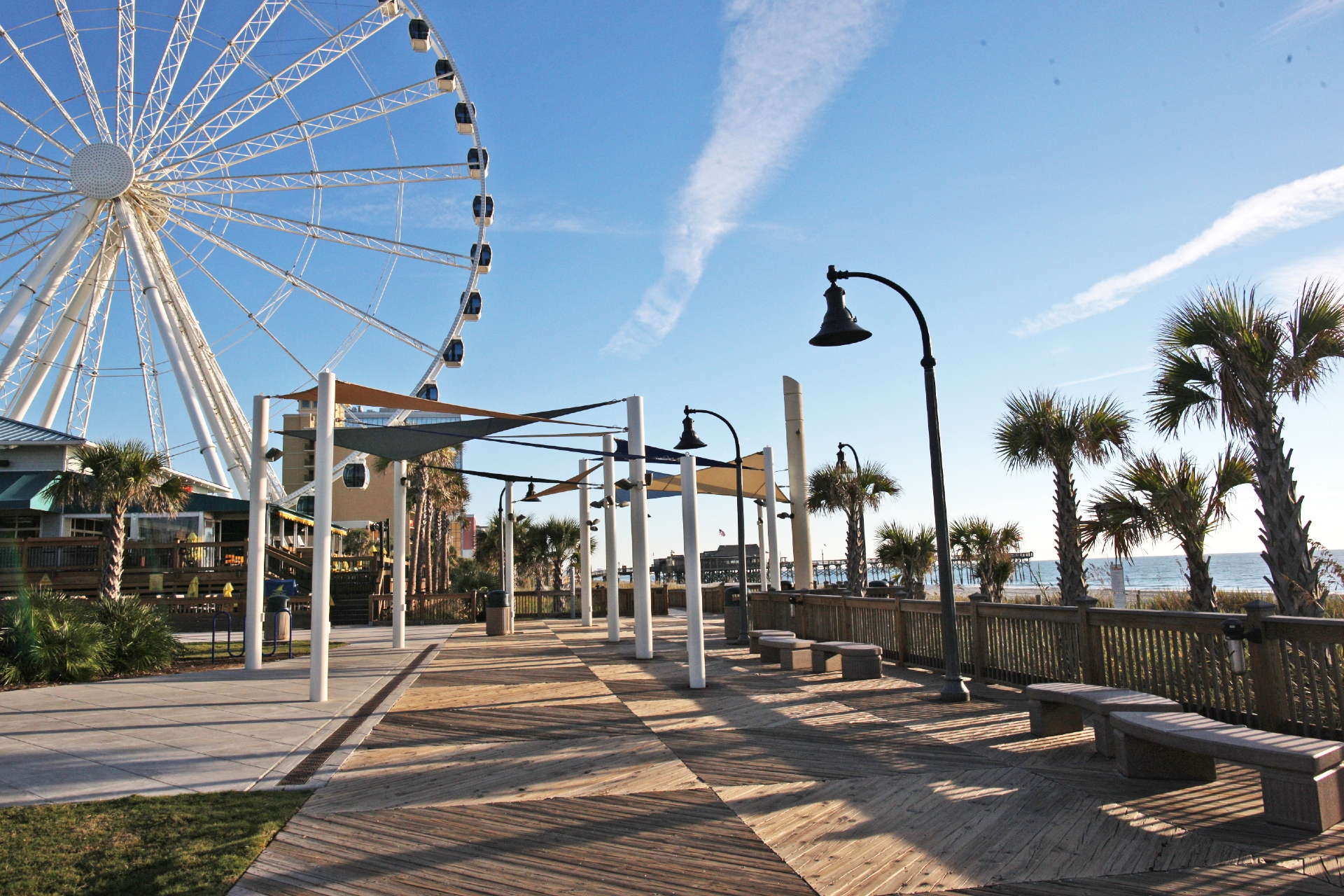 Myrtle Beach SC Boardwalk Promenade Skywheel Image By Tour Operator