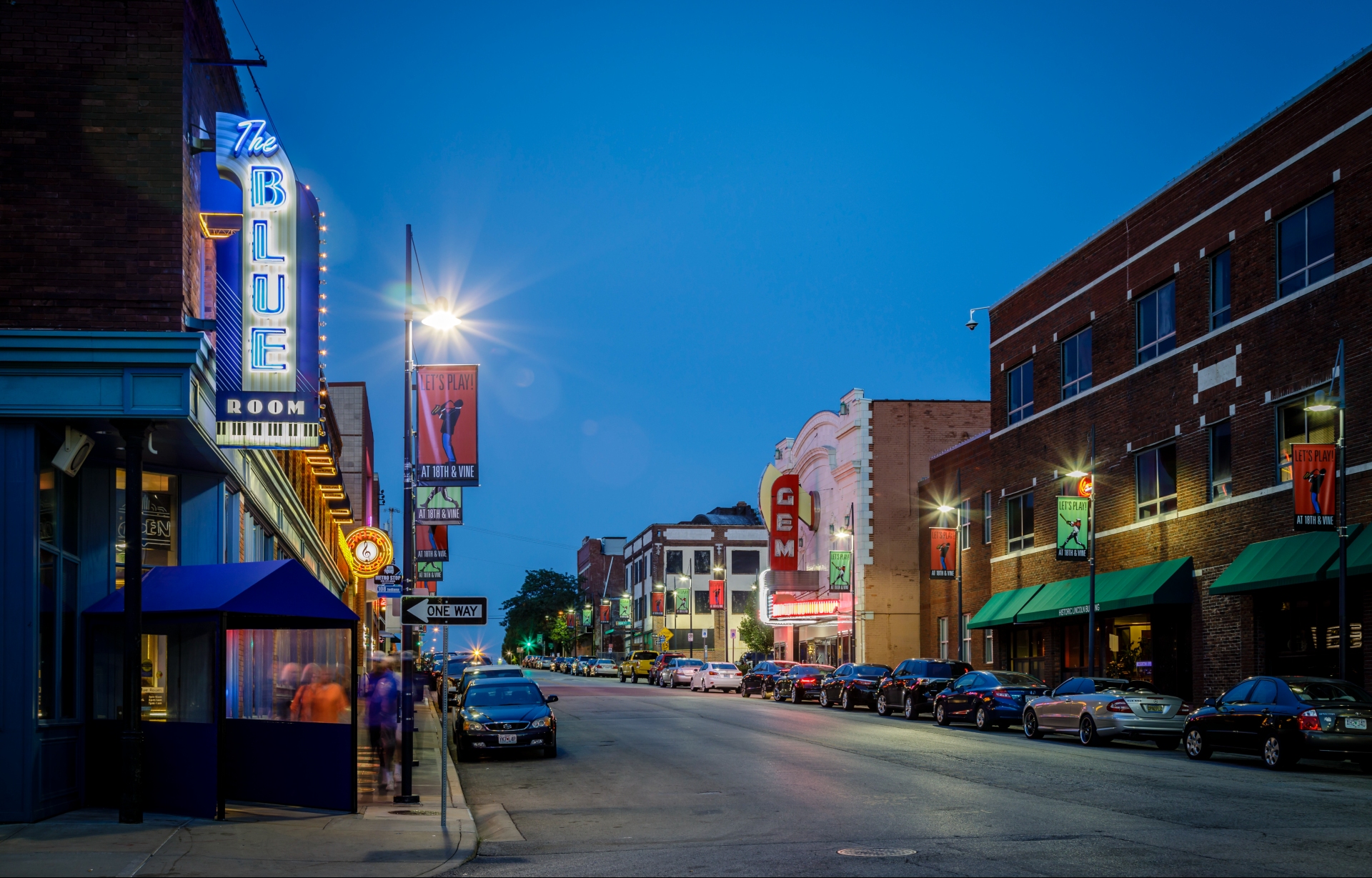 18th & Vine District with Blue Room in the foreground