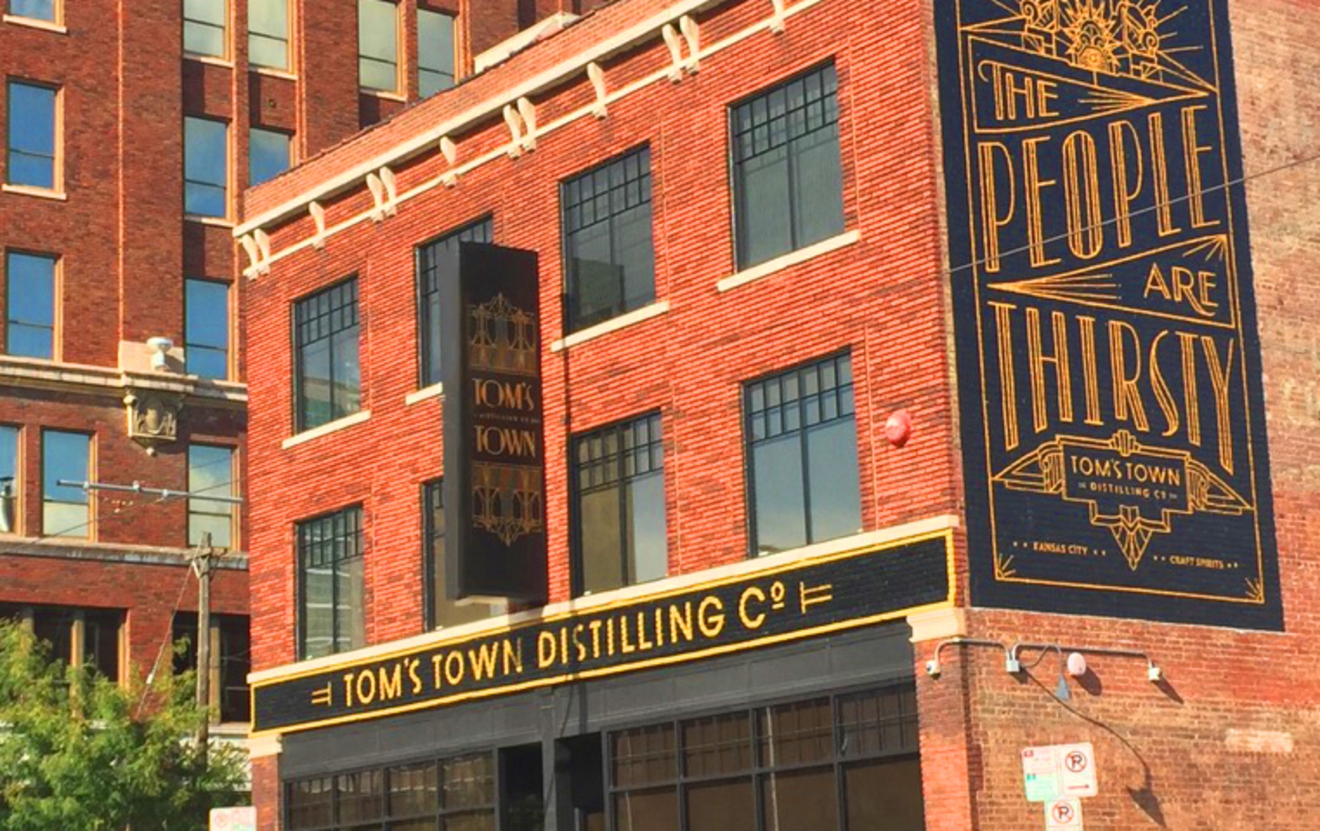 Exterior view of Tom's Town Distilling Co.