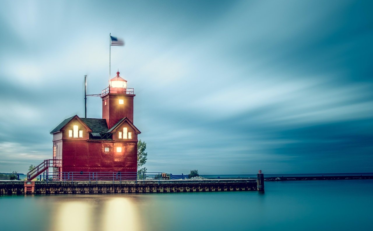 Holland State Park Big Red Lighthouse CR Photo Courtesy of Pure Michigan