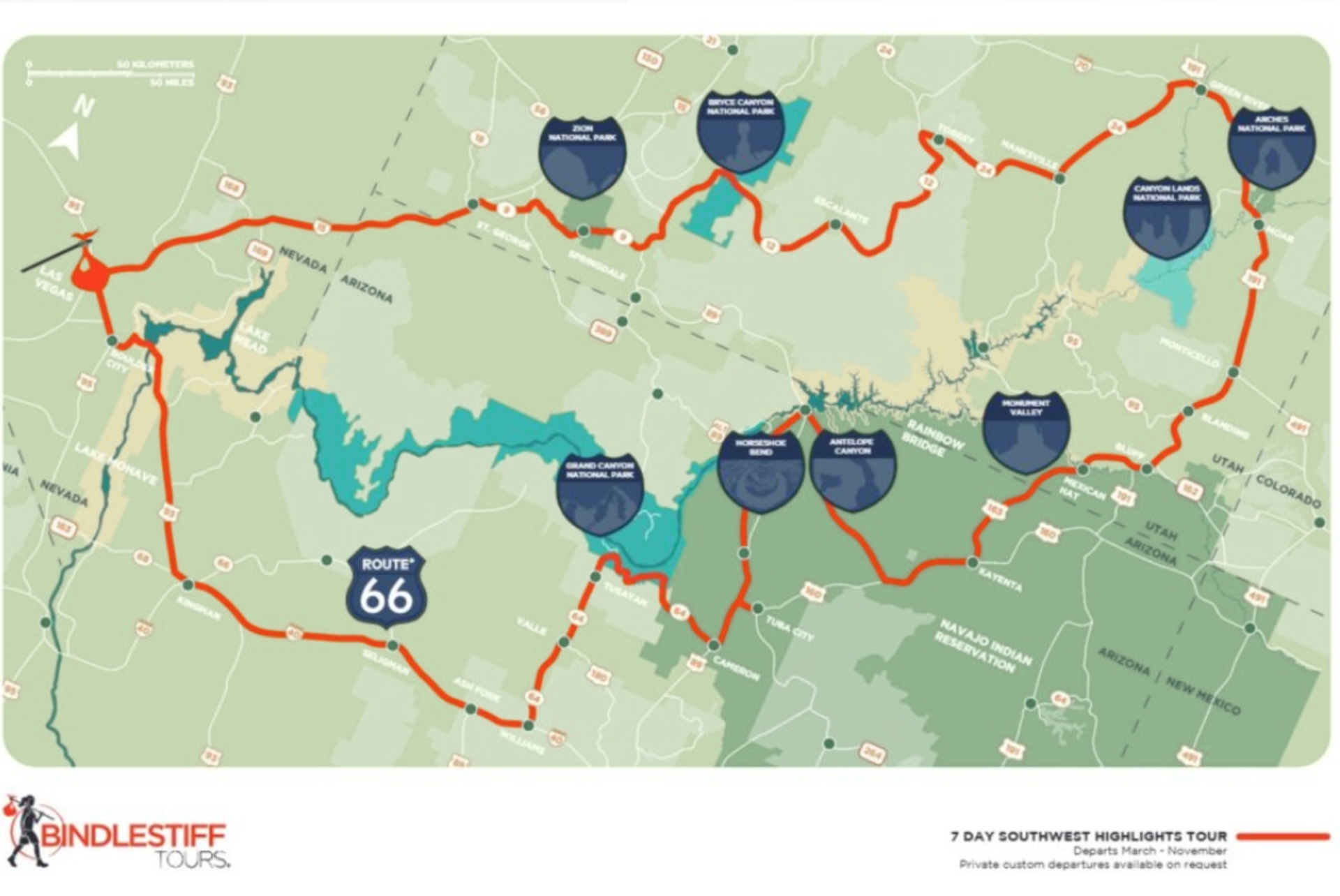 OPT Southwest Highlights Map