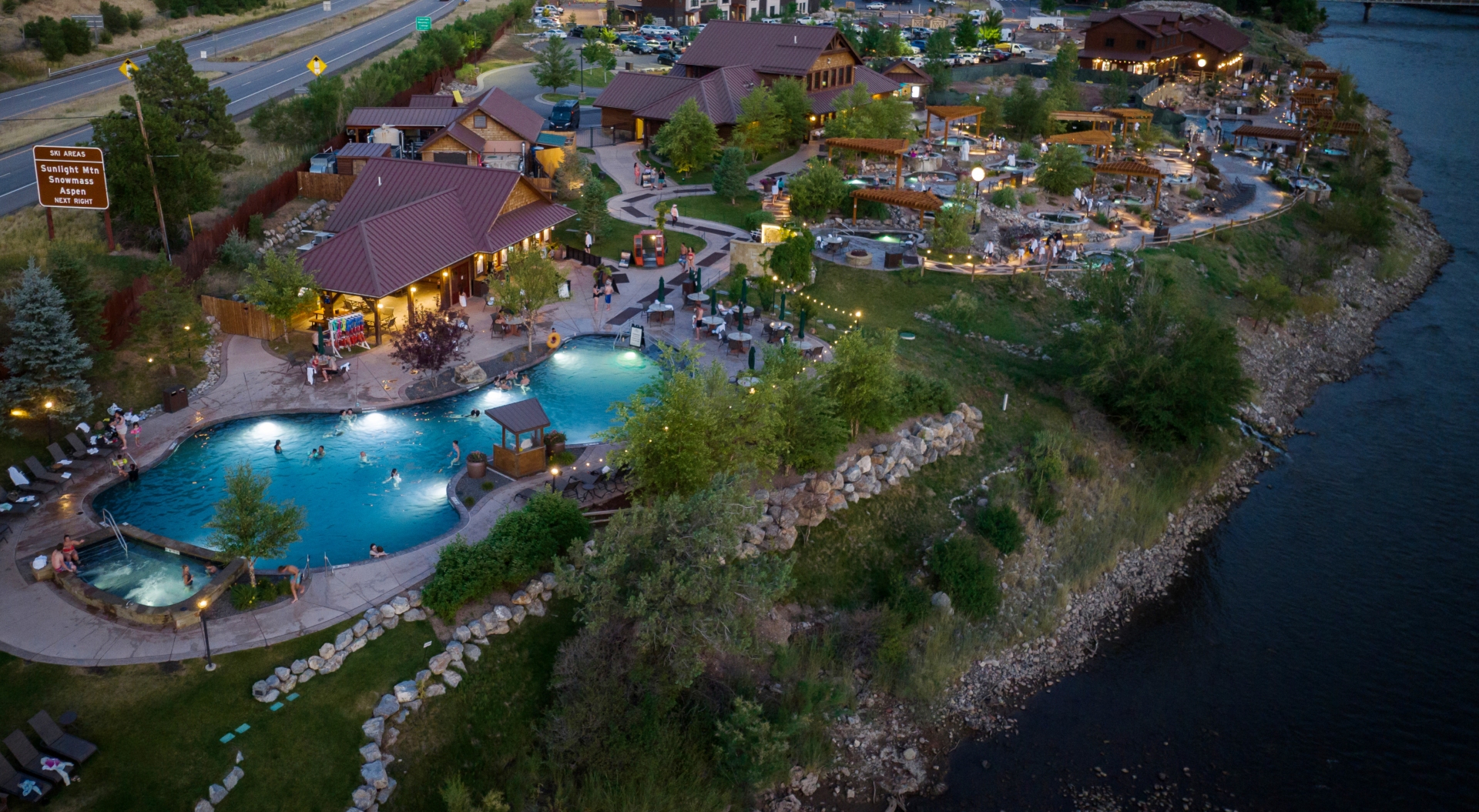 Iron Mountain Hot Springs Aerial Glenwood Springs CO Image By Visit Glenwood