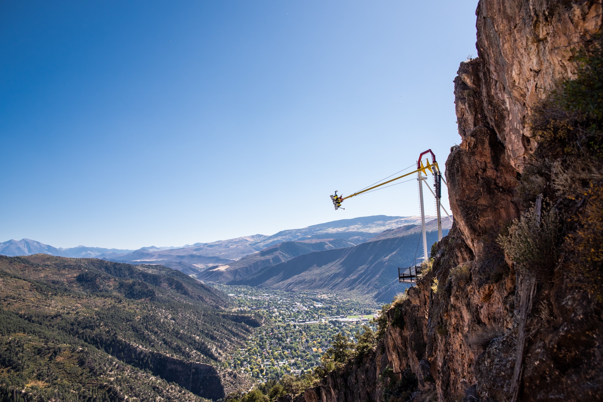 Canyon Swing at Glenwood Caverns Adventure Park CO Image By Visit Glenwood Springs