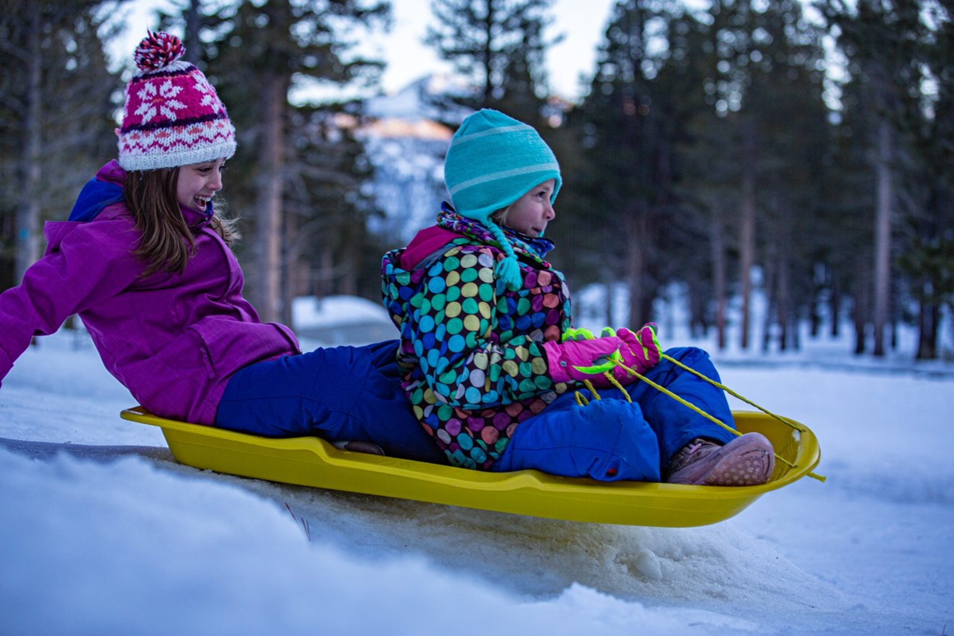 Kids Sledding Mammoth Lakes CA Image By Mammoth Lakes Tourism
