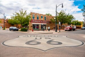 Winslow Standin On The Corner 2 Route 66 Credit Arizona Office of Tourism