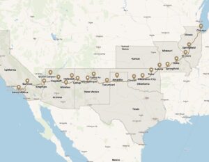 Route66 Map for Package PG Website