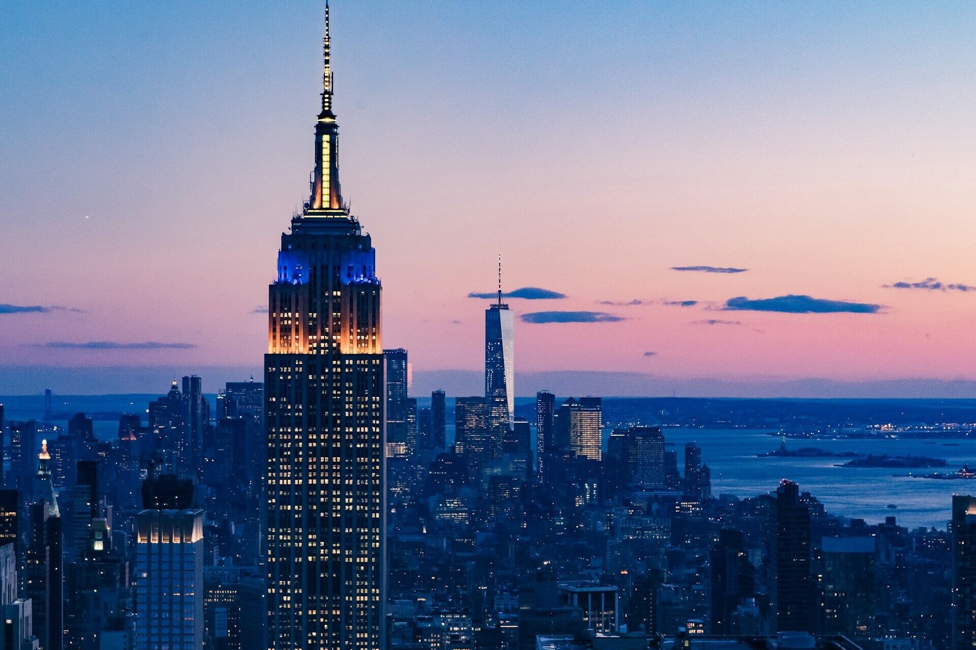 Empire State Building at sunset