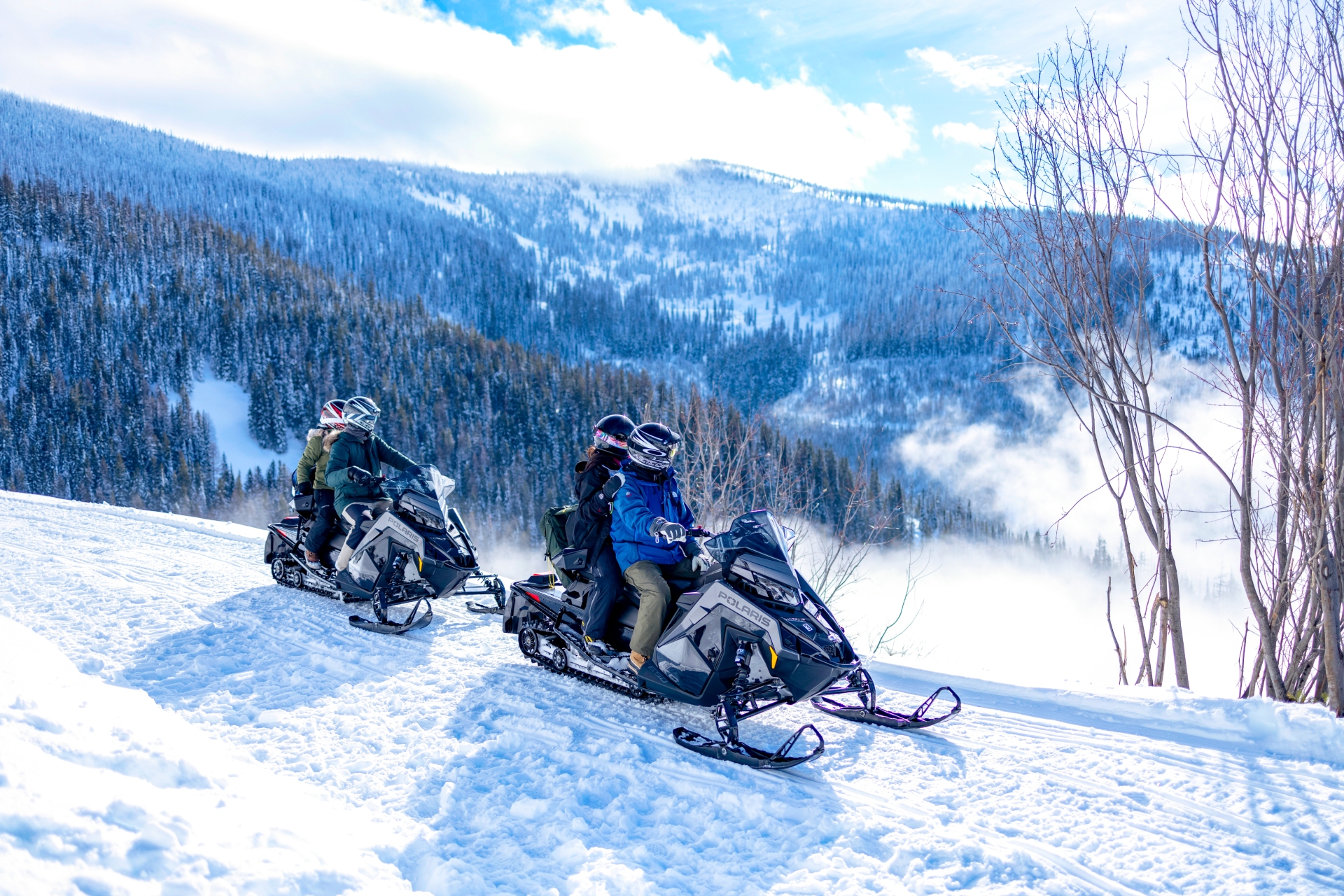 Snowmobiling Sandpoint Idaho Image by Visit Idaho