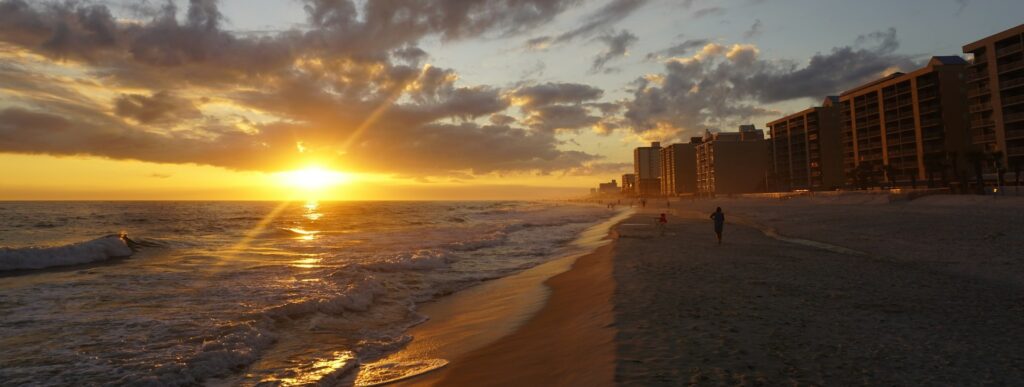 Alabama Gulf Shores at sunrise