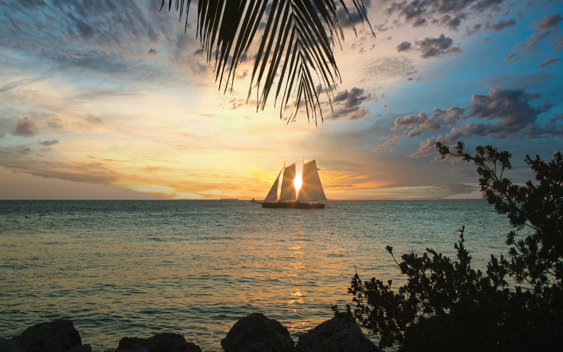 Florida_Key West with the iconic classic sail boat seen in the Keys
