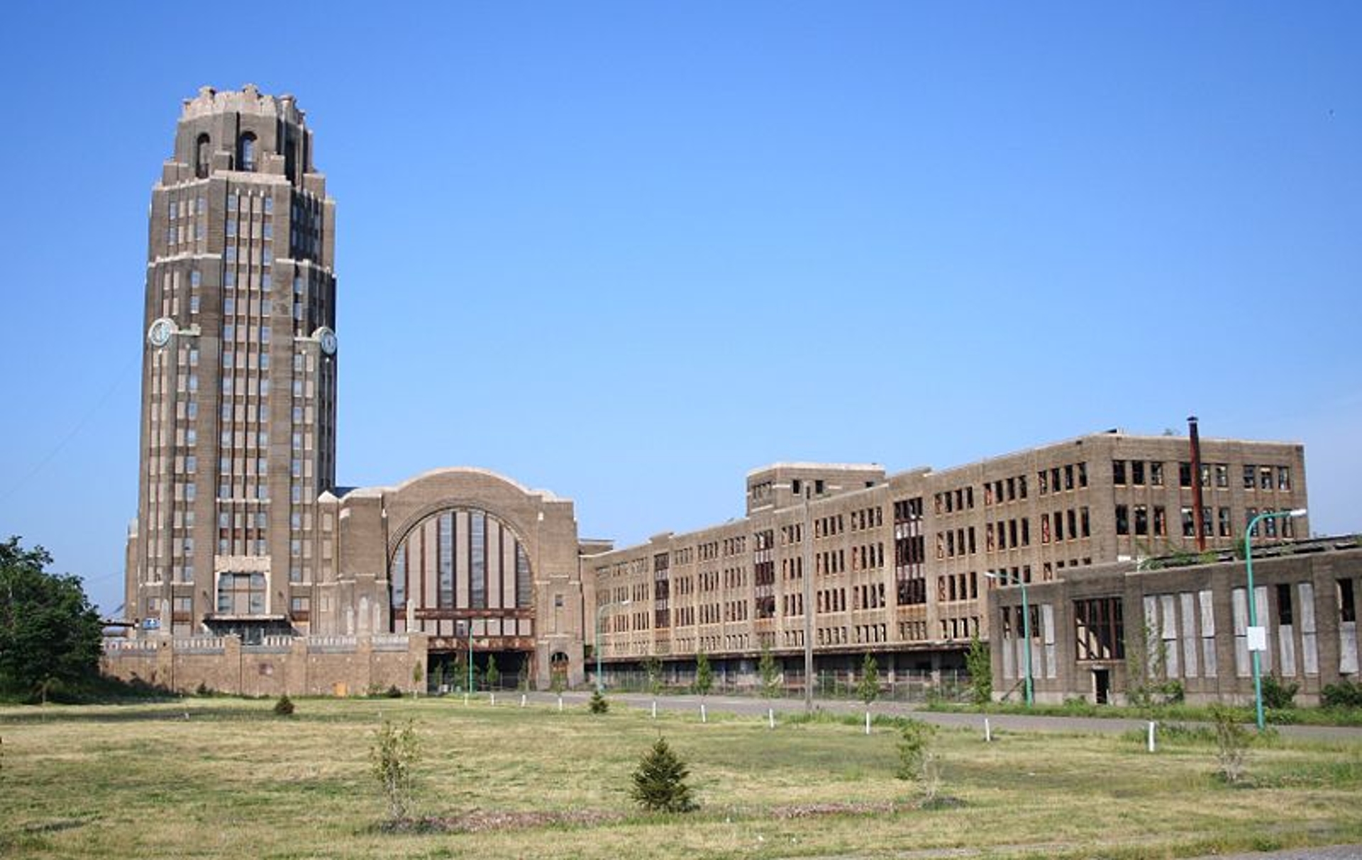 Buffalo Central Terminal NYS on the summers day with a clear blue sky