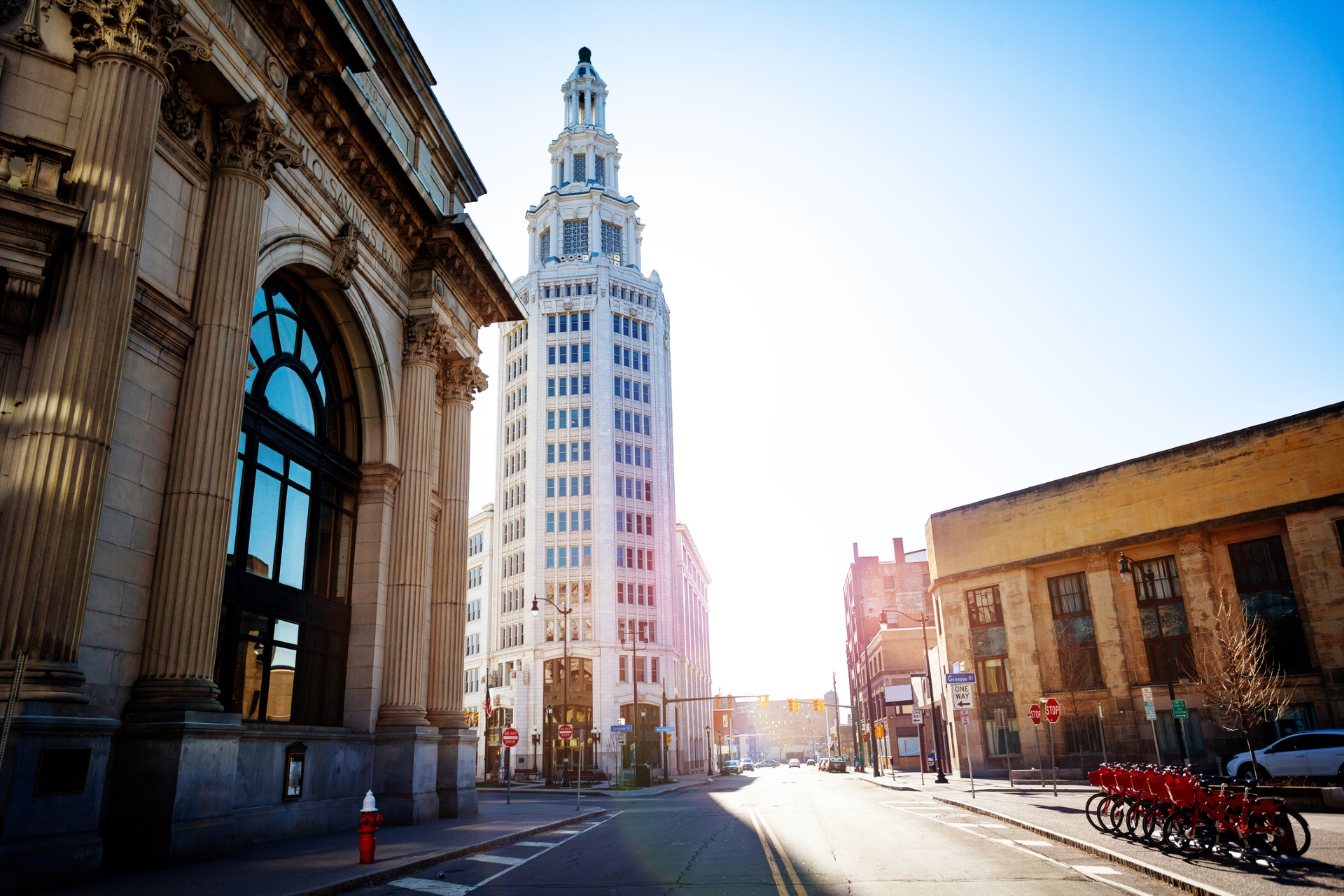 Buffalo Electric Tower NYS showing one of the most iconic building in Buffalo