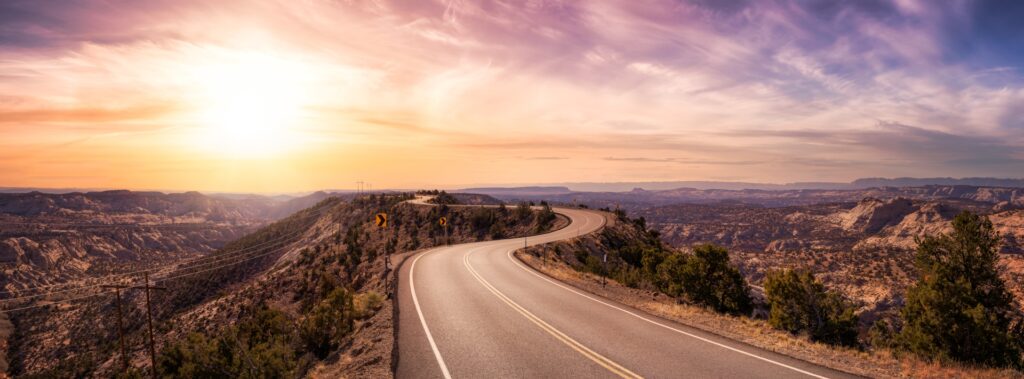 Utah Route 12 taken on top of mountain ridge Utah Image Purchased from iStock 1318051948