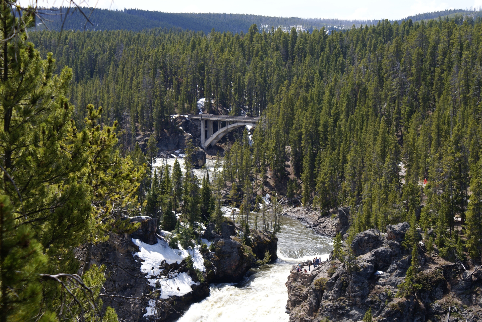 Yellowstone Waterfall Driving Route North Rim WY Purchased from iStock 685409872