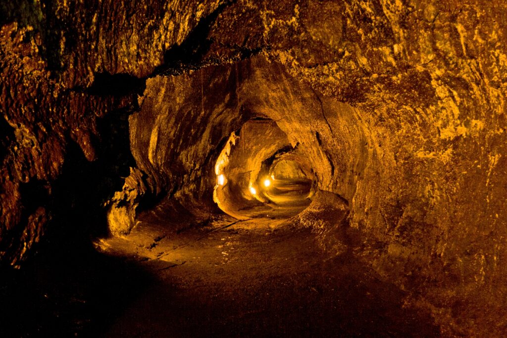 Lava Tube in Hawaii Volcanoes National Park Image Purchased from iStock 522361639