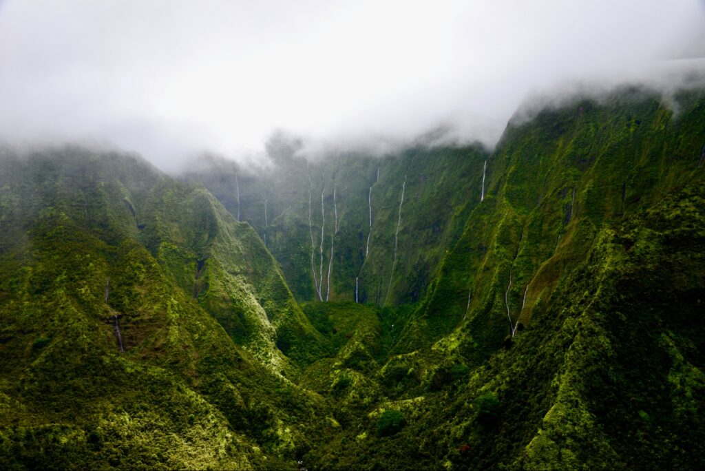 The Heart of Kauai Mount Waialeale the weeping wall Kauai Hawaii Image Purchased from iStock 1165897313