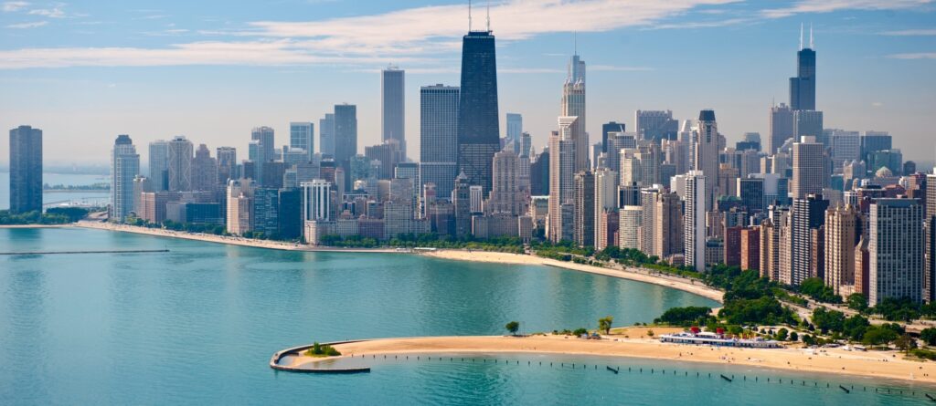 North Ave Beach Aerial Credit Choose Chicago from The Tour Operator e1778629440968