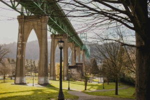Saint Johns Bridge in Catheral Park Portland Oregon Image By katya ross unsplash result
