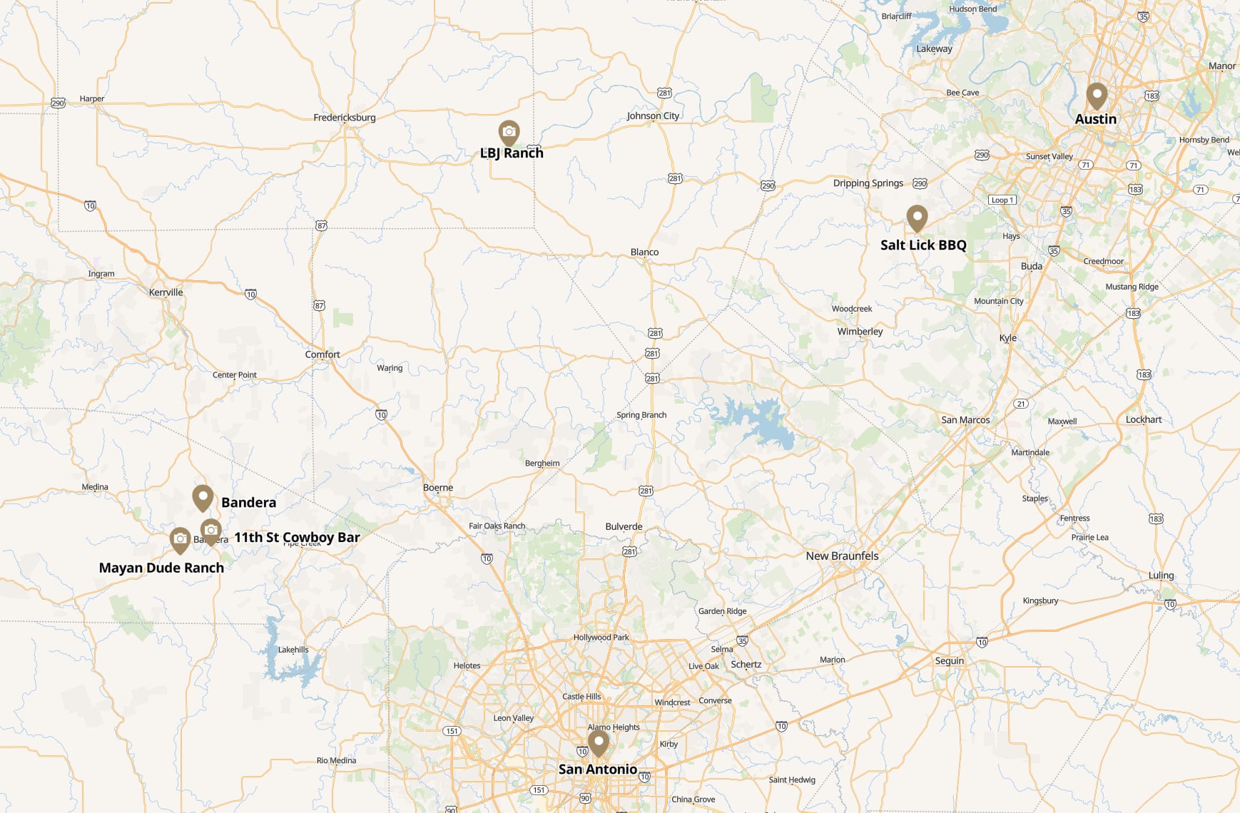 Mayan Dude Ranch Map