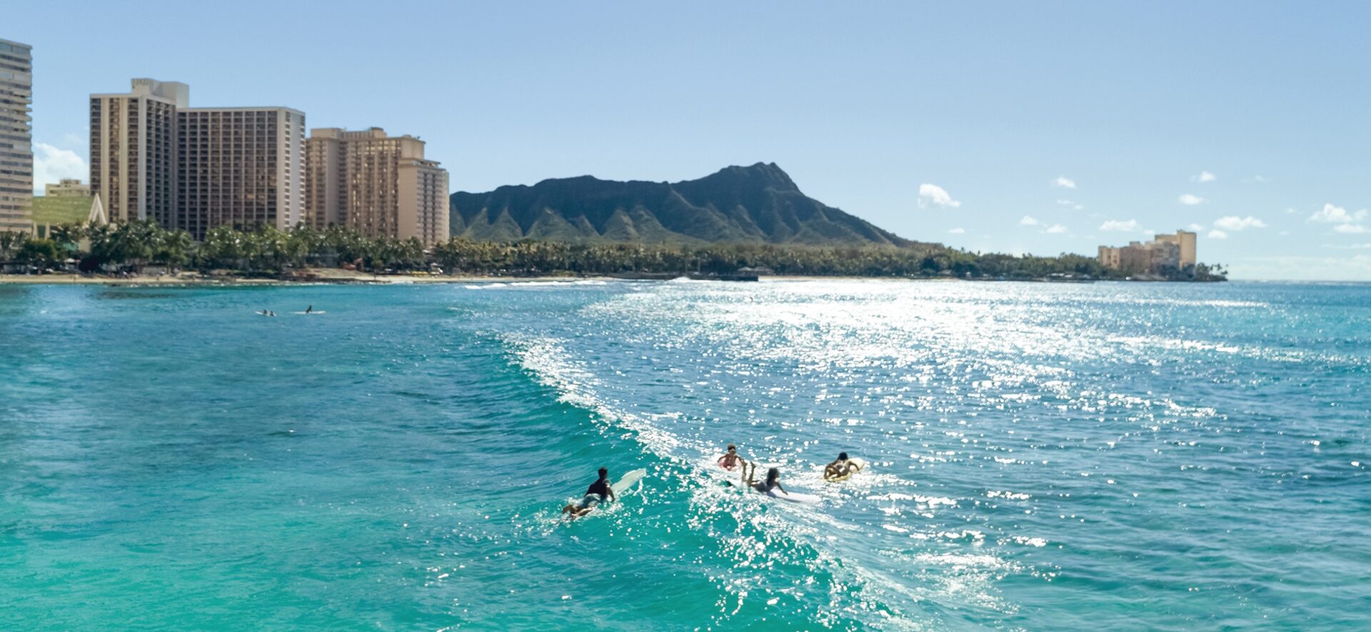 Waikiki Beach Oahu HI Image By Hawaii Tourism Authority HTA edited